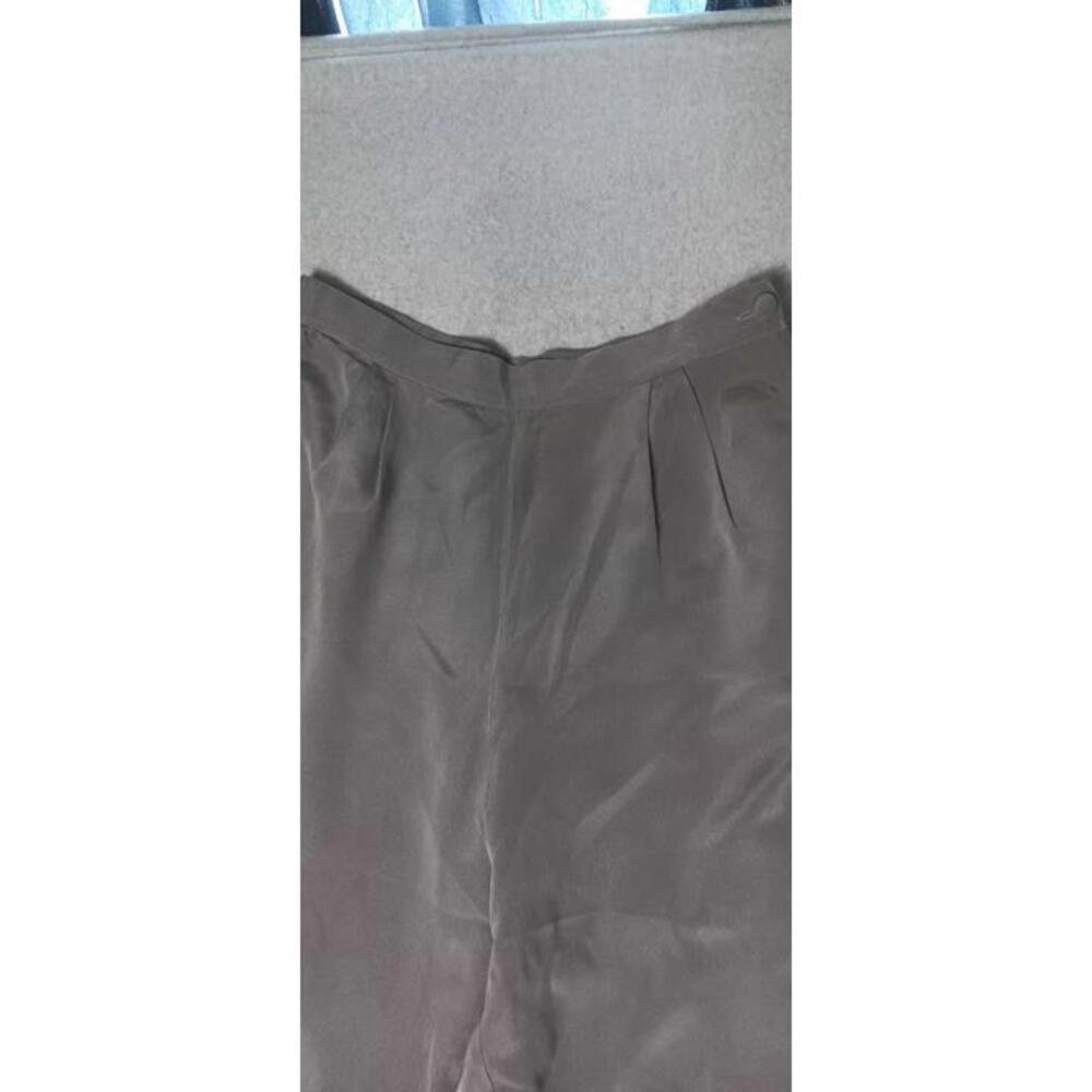 Patrick Collection 100% Silk Dress Slack Pants Womens Size 16 Gray Wide Leg... - Picture 2 of 10